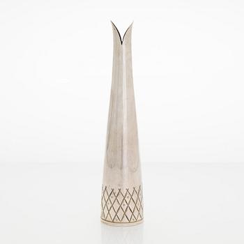 Anna-Greta Eker, maljakko, hopeaa, Auran Kultaseppä, Turku 1959.