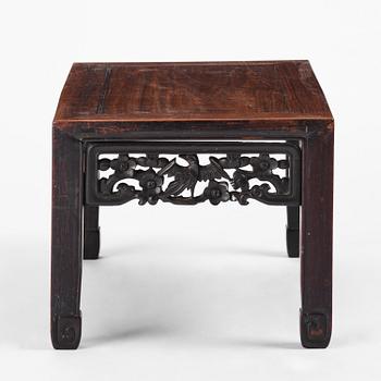 A Chinese hardwood kang table, late Qing dynasty.