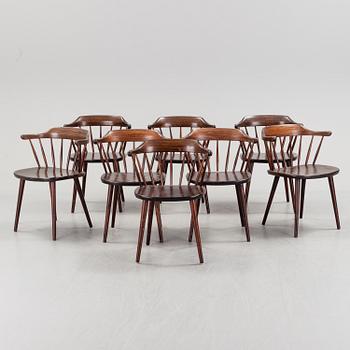 A set of eight 'Småland' armchairs by Yngve Ekström.