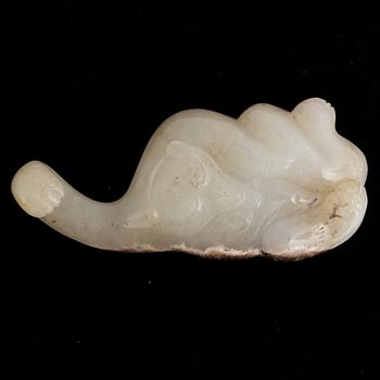 A Chinese nefrite sculpture of belt hook, 20th Century.