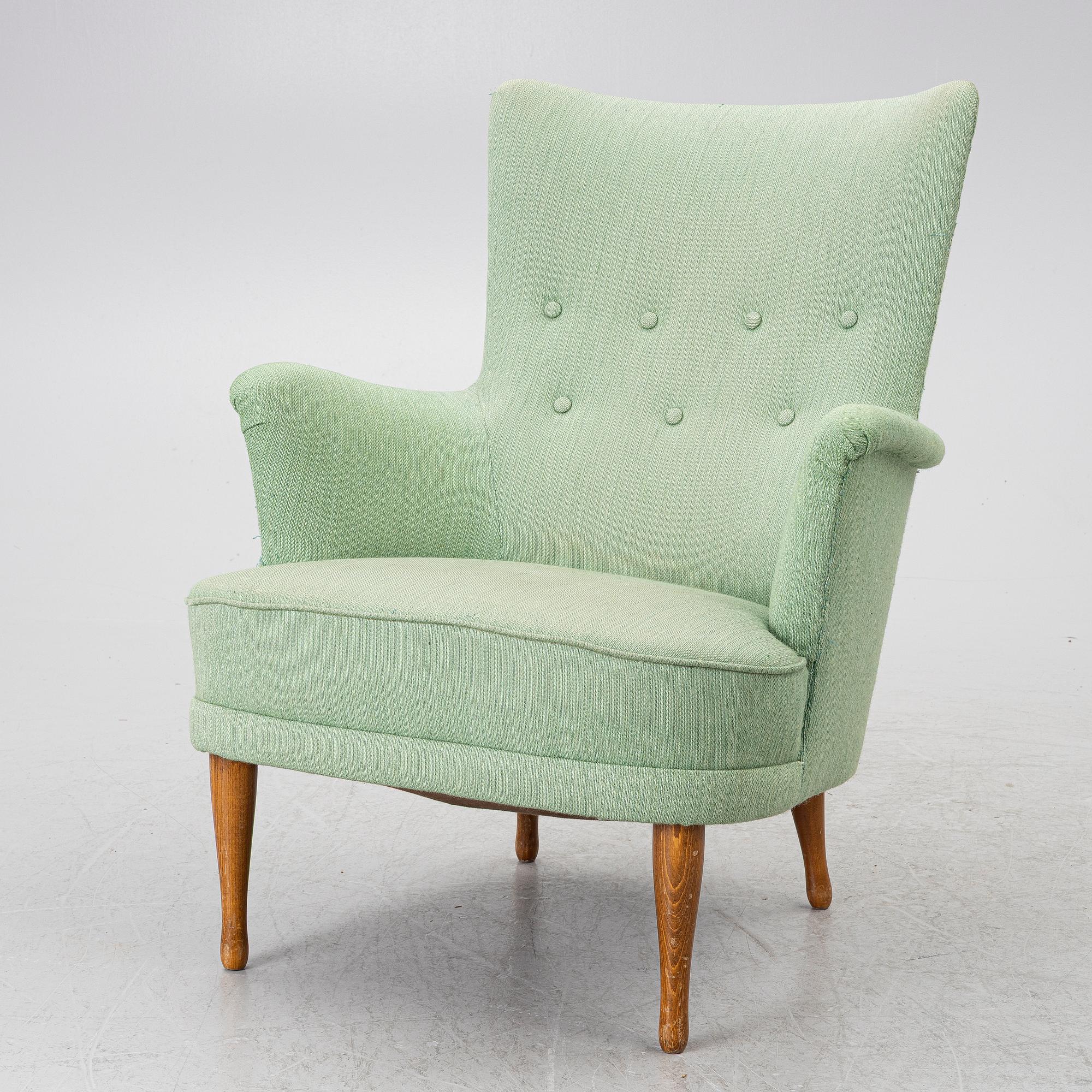 Carl Malmsten, a 'Furulifd' easy chair, second half of the 20th century.