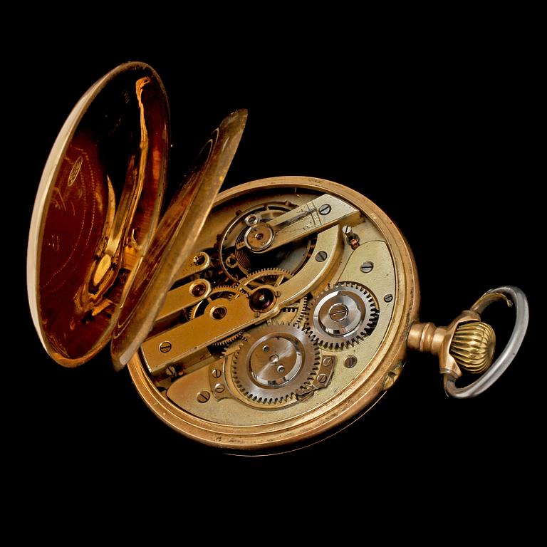 FICKUR, guld, 14 k, 1900-tal. Vikt 92 g.