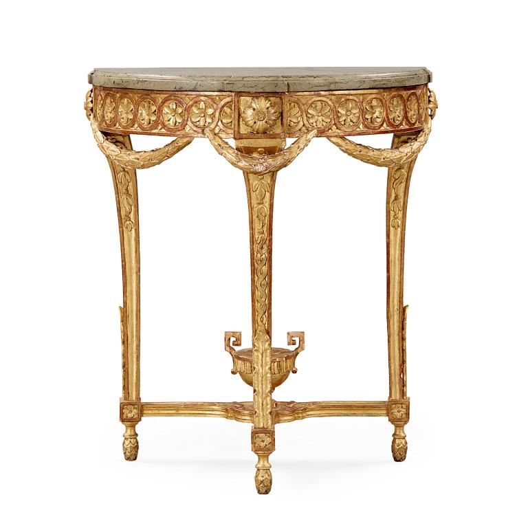 KONSOLBORD. Gustavianskt stockholmsarbete, 1700-talets slut.