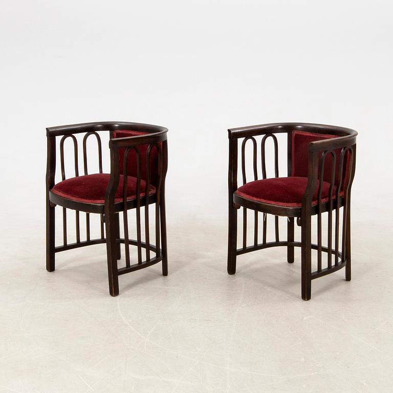 Sofa set attributed to Josef Hoffmann, early 20th century.