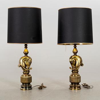 A PAIR OF TABLE LAMPS. DeKnudt, Belgium.