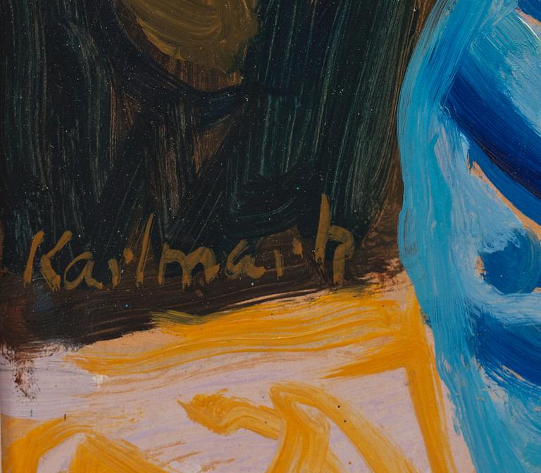 GERHARD KARLMARK, olja på pannå, signerad.