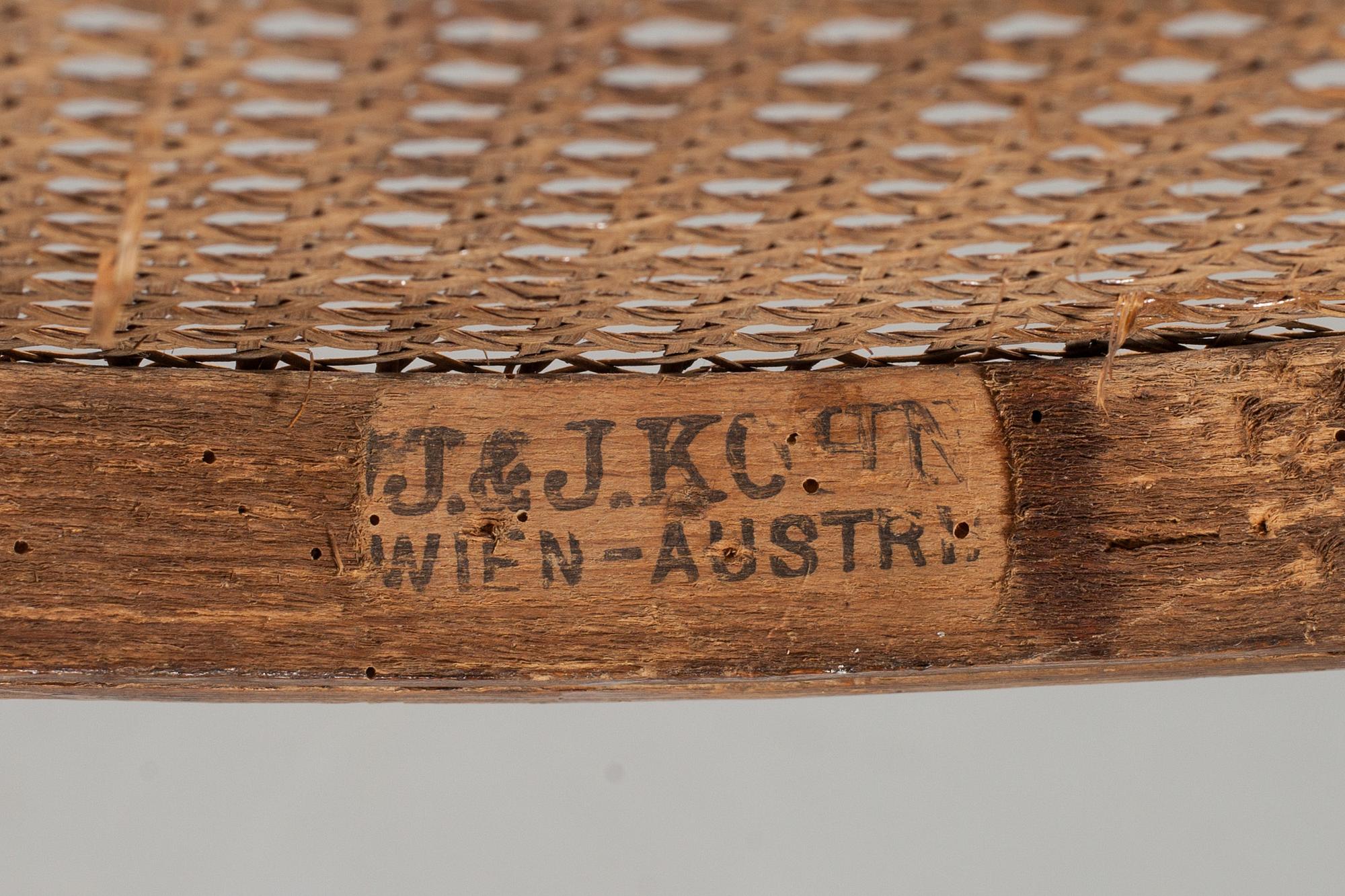 STOLAR, 3 st, J & J Kohn, 1900-talets början, märkta.