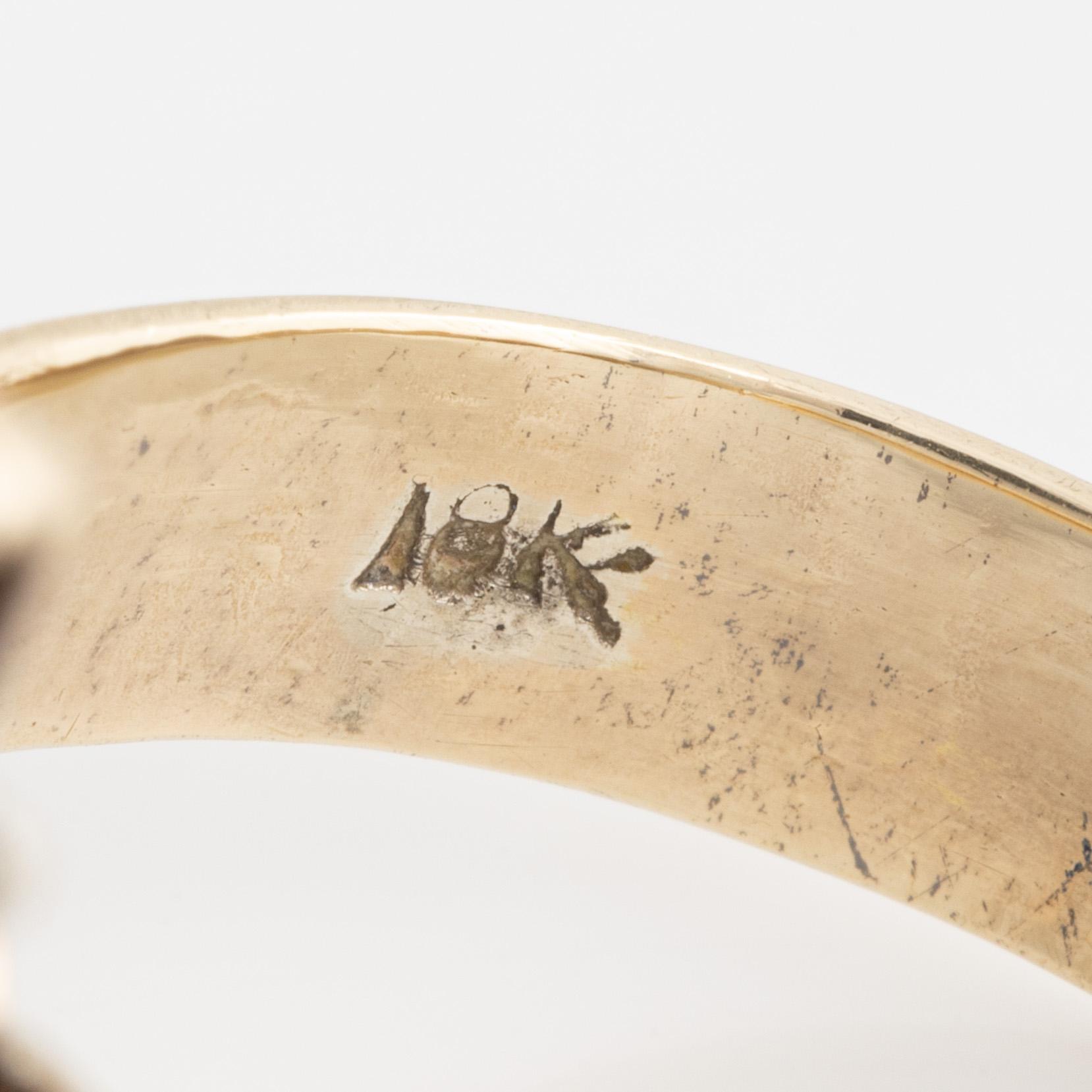 Ring förgyllt silver med mabépärla.