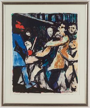 PETER DAHL, färglitografi, 1976, signerad provtryck.