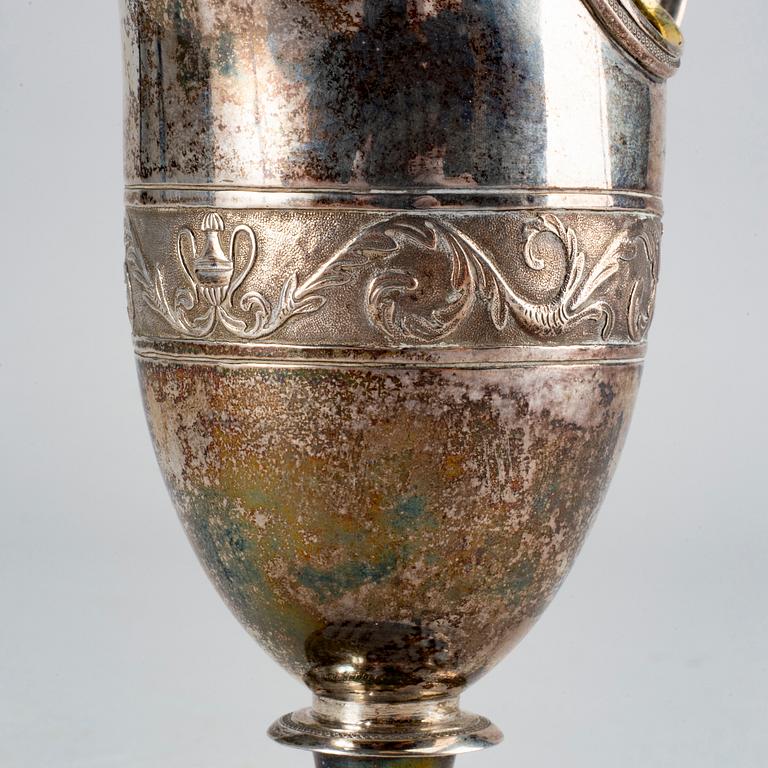 AN AUSTRIAN-HUNGERY EMPIRE SILVER JAR, FIRST HALF OF 19TH CENTURY.