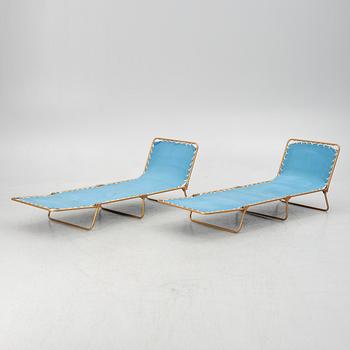 Sun loungers, a pair, Chantazur, France, circa mid-20th century.