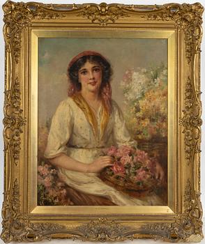 William Joseph Carroll, Woman with Flowers.