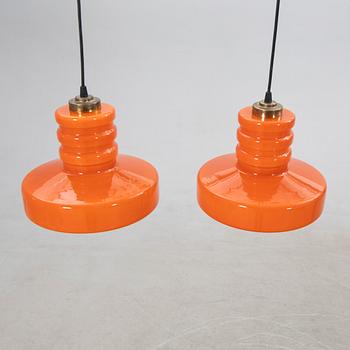 Ceiling lamps, a pair, 1970s.