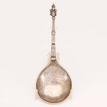 SUPSKED, silver, Nicolaus Brun, verksam 1633-1662 i Västerås. Vikt ca 36 gram.