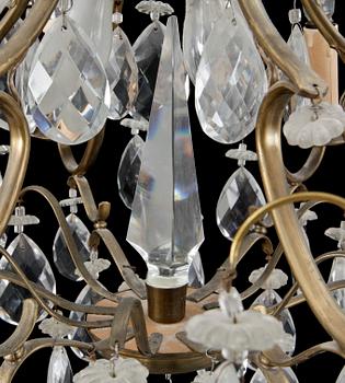 LJUSKRONA rokokostil, omkr 1900-talets mitt. Höjd: 56 cm.