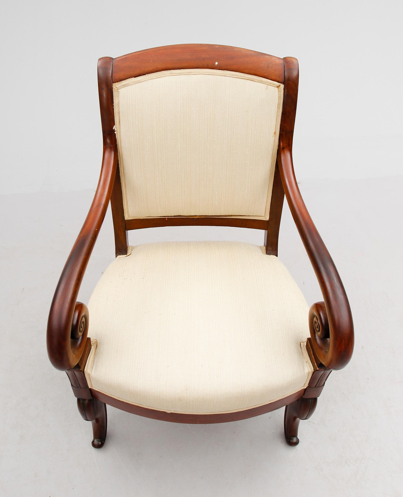 KARMSTOL, senempire, 1800-talets mitt.