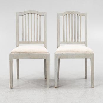 Six Gustavian style chairs, early 20th century.