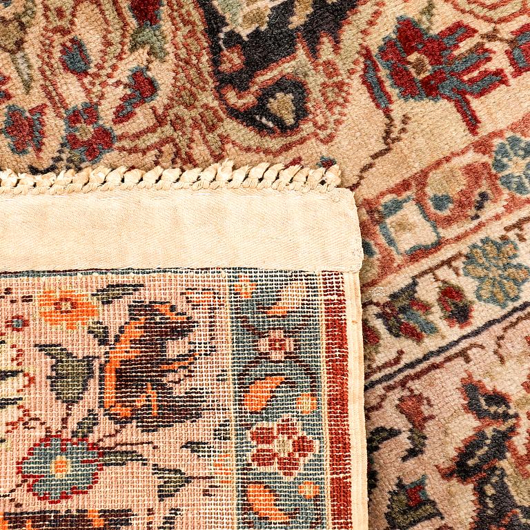 A semiantique Turkish silk carpet ca 166x128 cm.