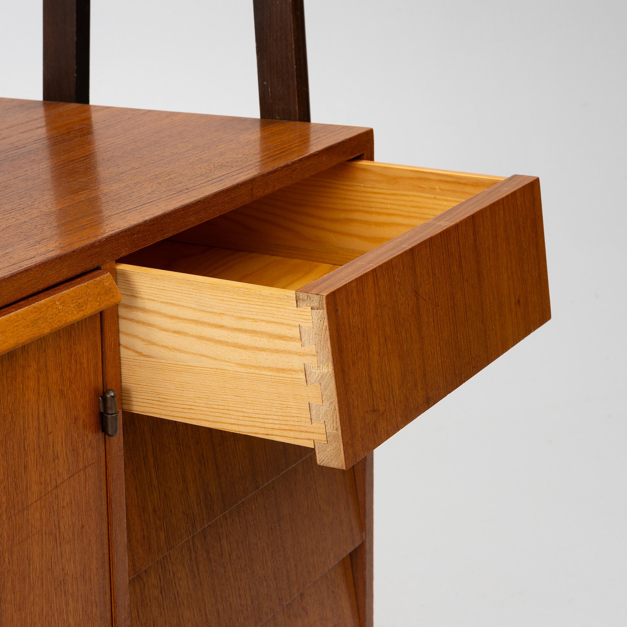 A teak bookshelf, 1960s.