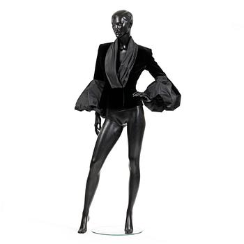 472. ARMANI, a black velvet evening jacket with silk details.