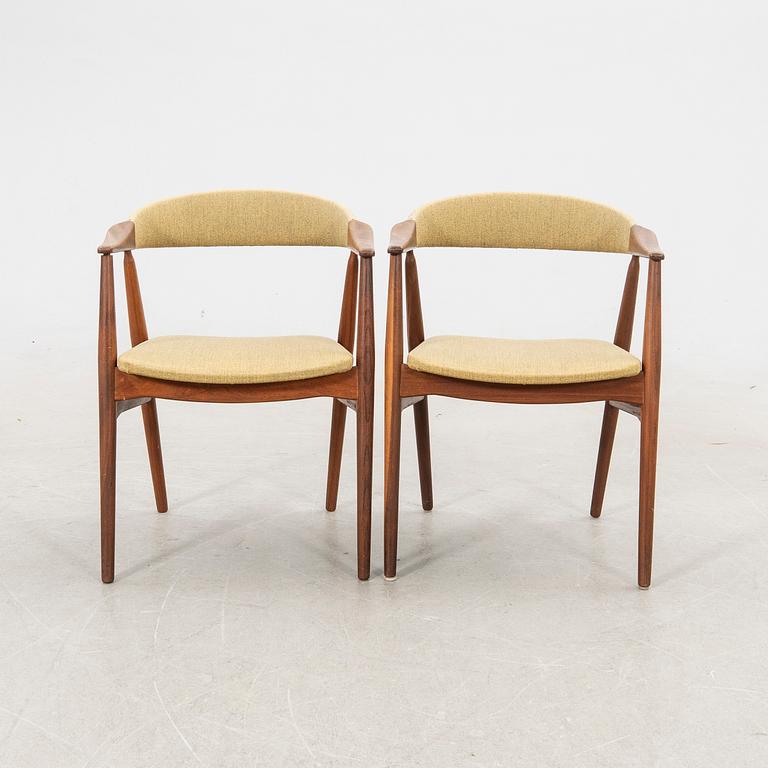 Thomas Harlev, a pair of armchairs, model 213, Farstrup. 1950s/60s.