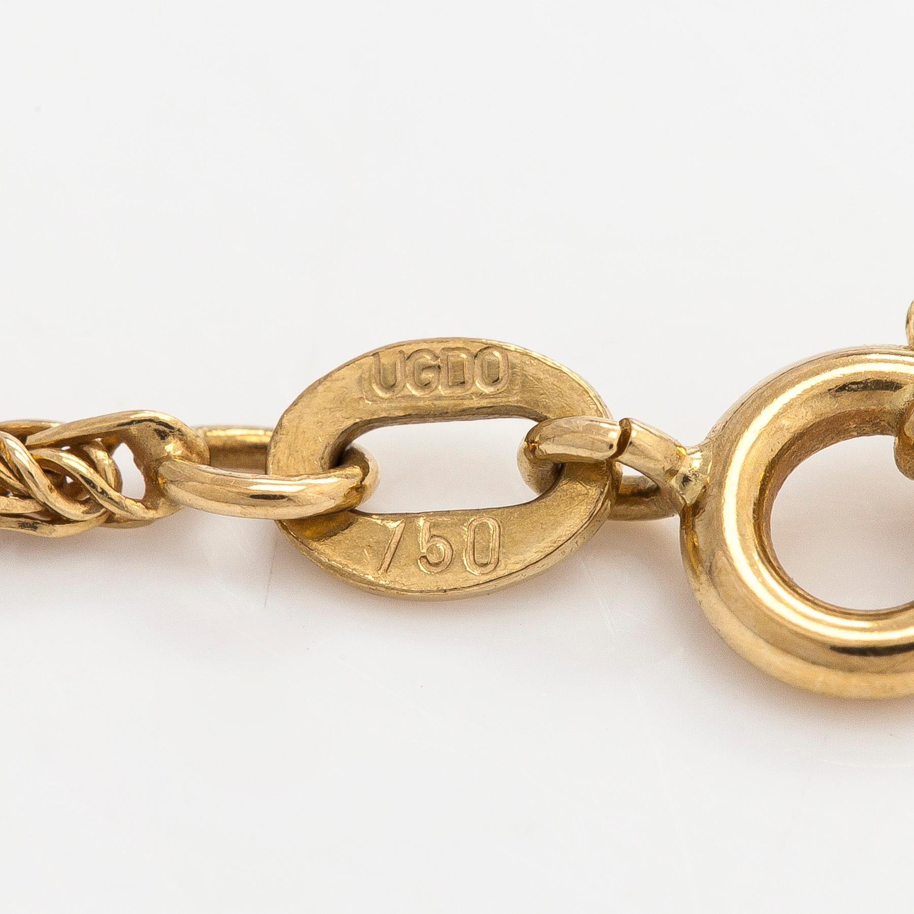 Cartier, a "Pendentif Oeuf"  diamond pendant and chain, 18K gold.