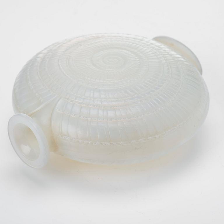 René Lalique, a moulded opalescent "Escargot" glass vase, France 1920-30's, model no 931.