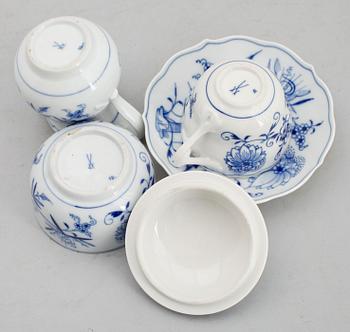 SERVISPORSLIN, 8 del, porslin, lökmönstret, Meissen.