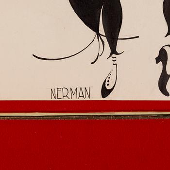 EINAR NERMAN, ink drawing, signed.