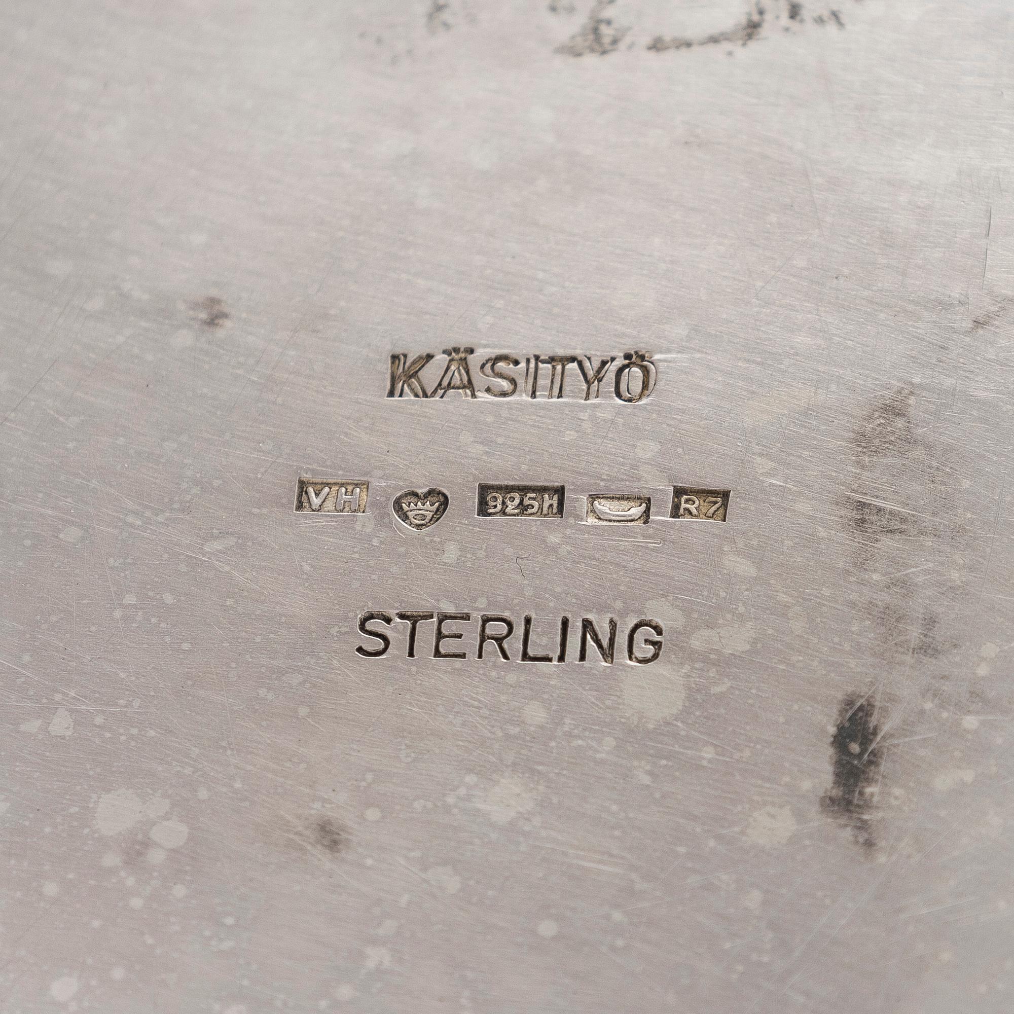 Väinö Hamara, fat, sterling silver, Helsingfors 1970.