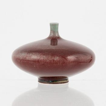 Berndt Friberg, a stoneware bowl and a vase, Gustavsbergs studio, 1967 and 1970.