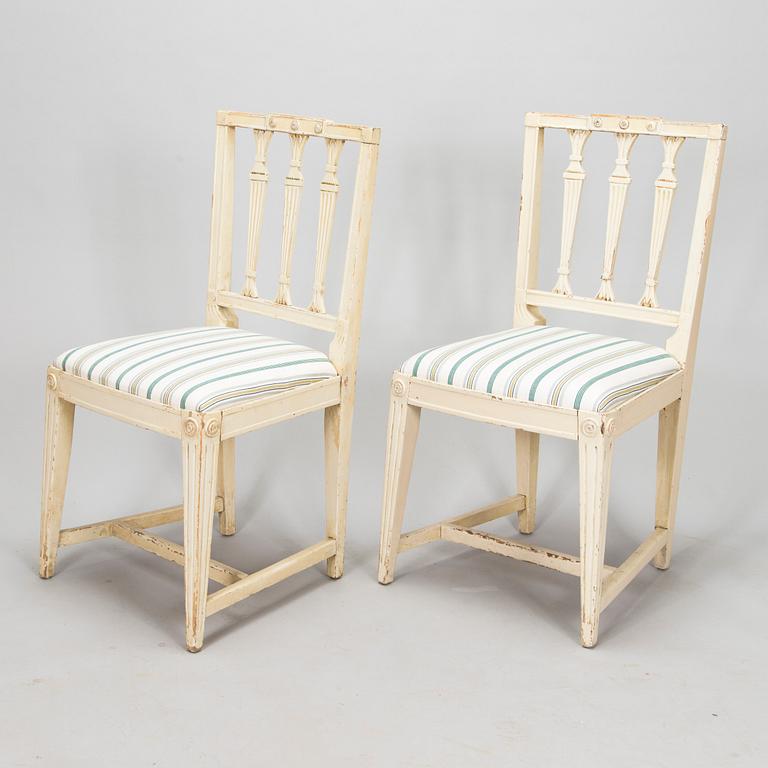 A set of six similar early 19th-century chairs from Sweden.