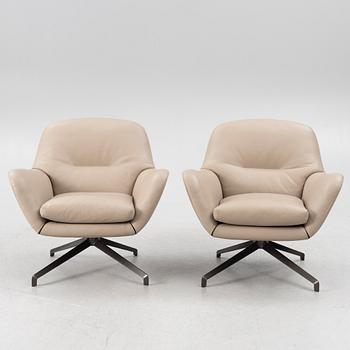 Rodolfo Dordoni, armchairs, a pair, "Jensen", Minotti.