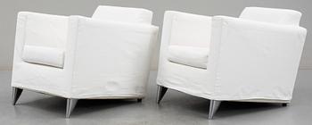 FÅTÖLJER, ett par, "Len Niggelman", Philippe Starck, stämplade Starck.