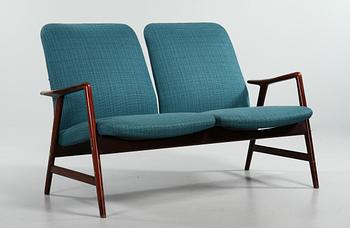 SOFFA, "Contour", Alf Svensson, Ljungs Industrier, 1950-talets andra hälft, etikettmärkt.