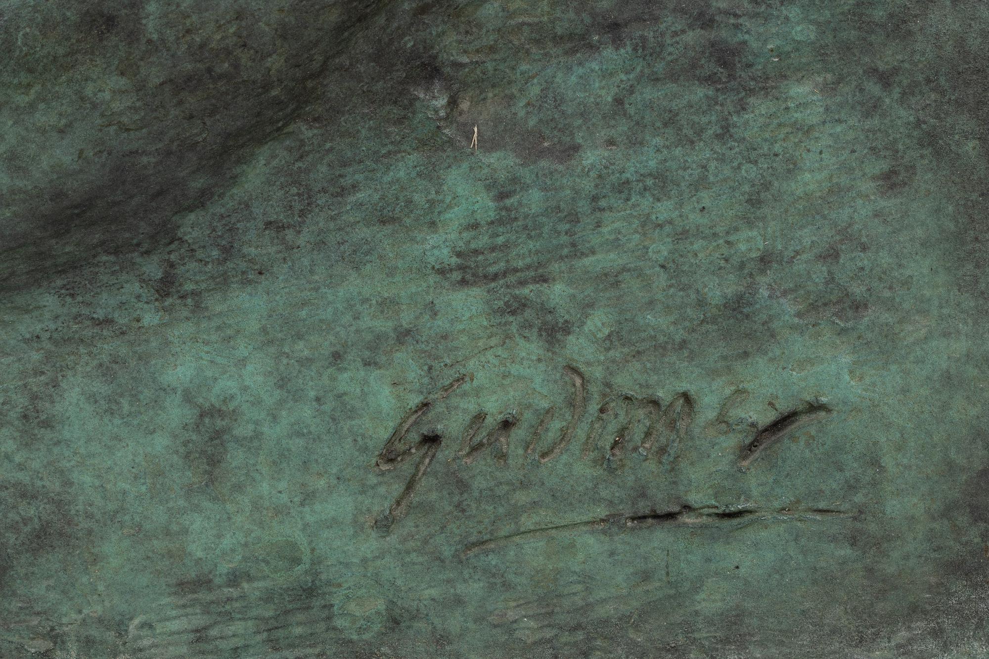 Gudmar Olovson, relief/sculpture. Signed. Numbered. Foundry mark. Bbronze, height 57 cm, length 71 cm.