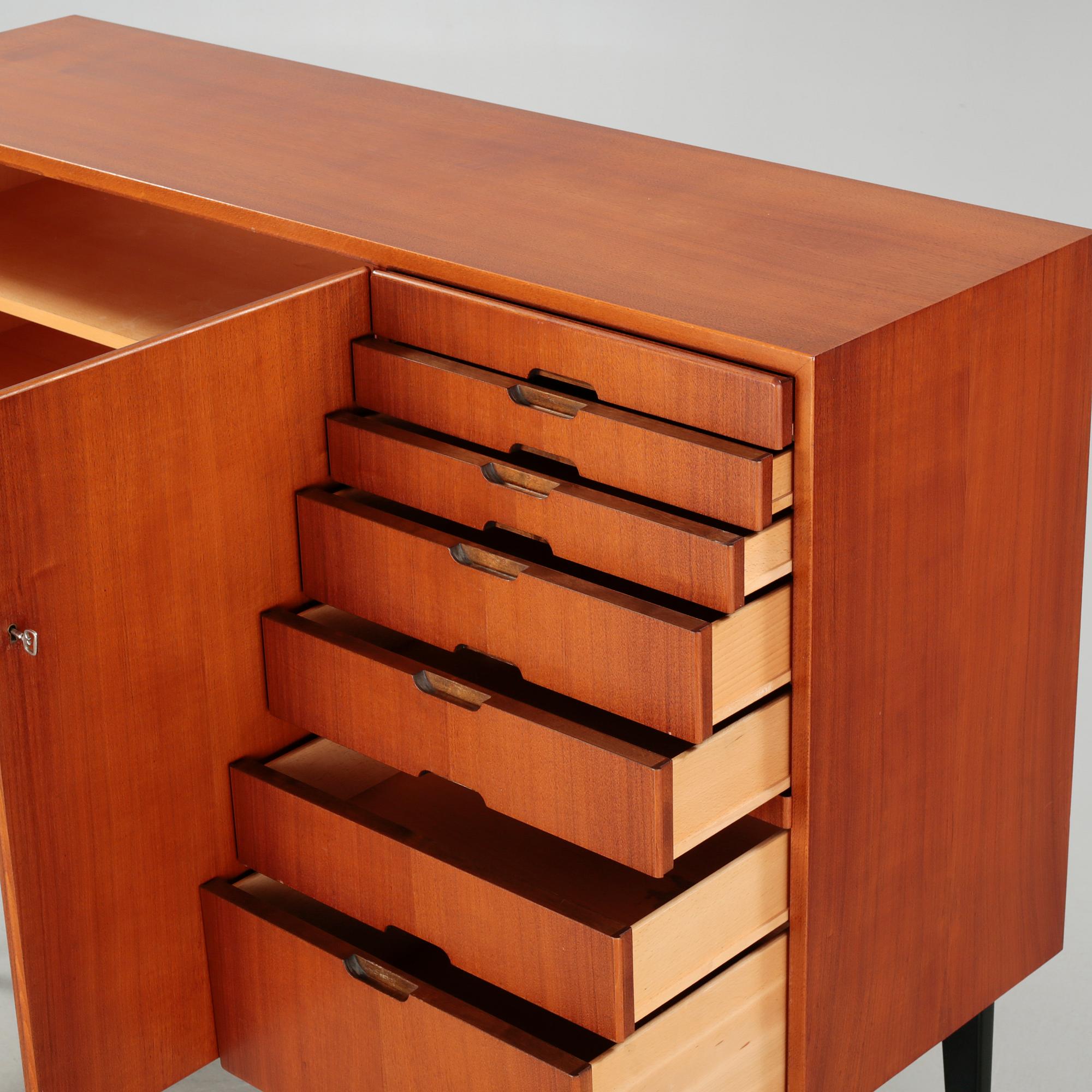 A sideboard by Kurt Karlsson, model "Mässan", for August Löfvings Möbelfabrik in Tibro, 1950s.