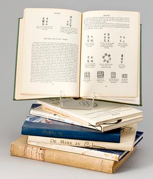 BOKPARTI, 8 st, konst och konsthantverk, "Kinesiskt porslin och dess förhistoria" av Bo Gyllensvärd, 1977.