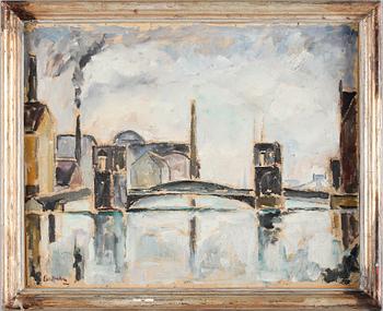 SIXTEN LUNDBOHM, 2 st, olja på duk/pannå samt teckning, signerade.