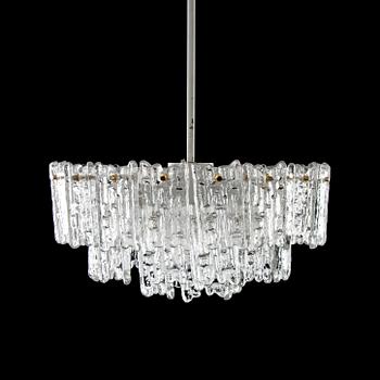 TAKLAMPA, "Ice block chandelier", J.T Design, Kalmar, Österrike. Totalhöjd ca 78 cm.