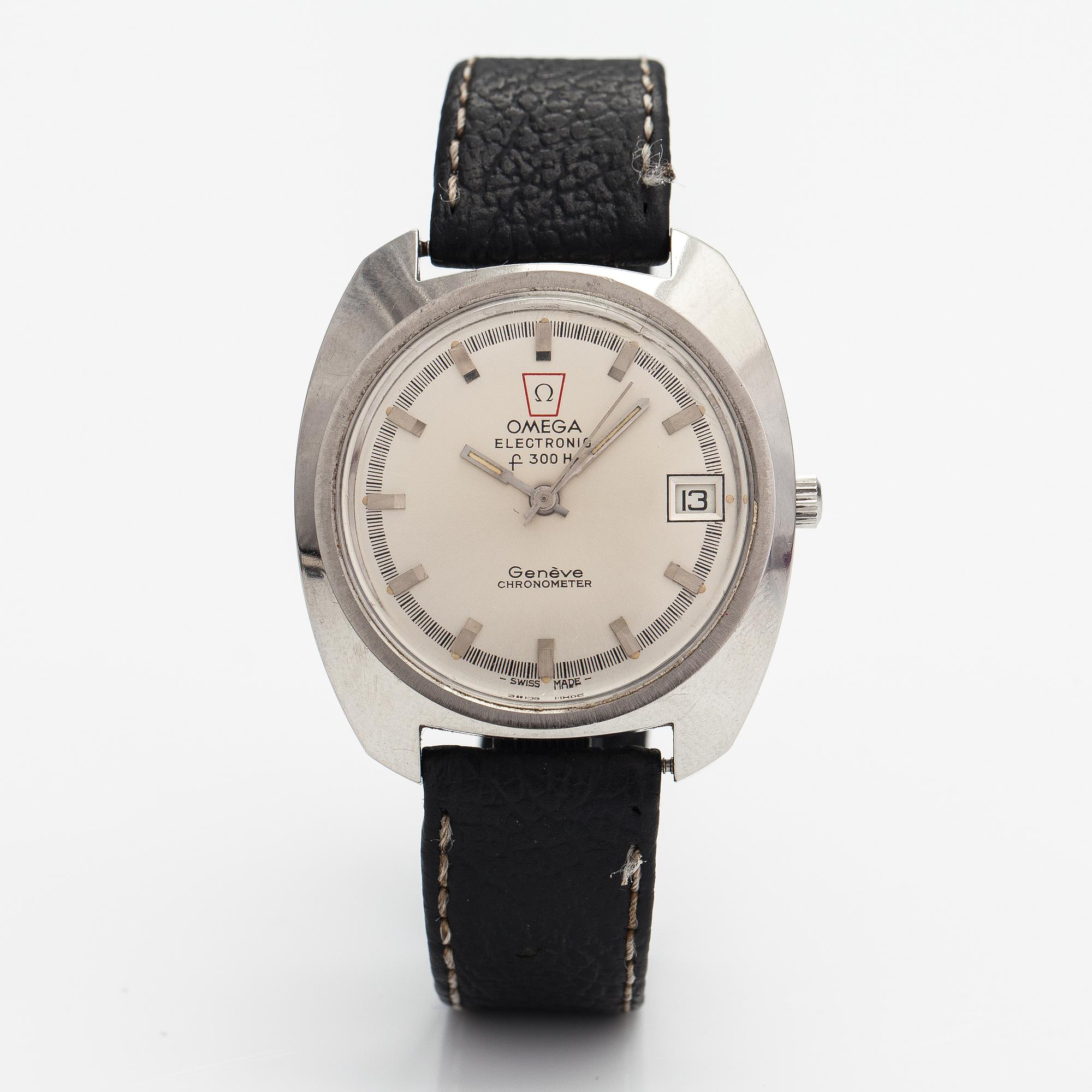 Omega, Electronic, 300 Hz, armbadnsur, 38 mm.