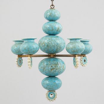 Britt-Louise Sundell, chandelier, Gustavsberg, second half of the 20th century.