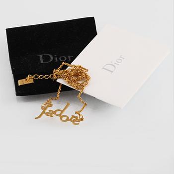 COLLIER, gulmetall, Christian Dior.