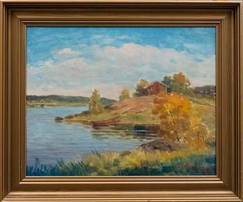 UUNO SOLDAN, öljy kankaalle, signeerattu.