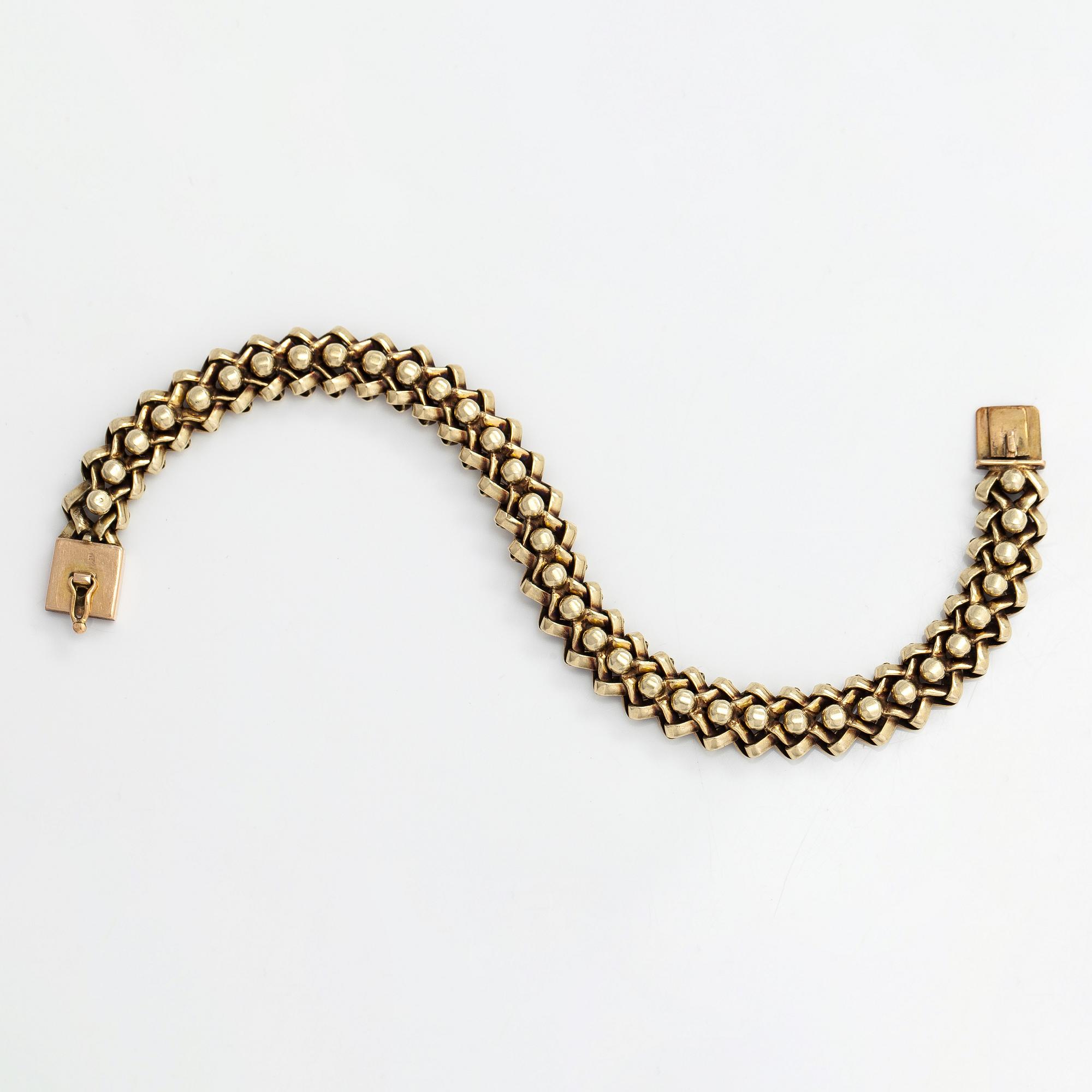 A 14K gold bracelet. Finnish import marks.