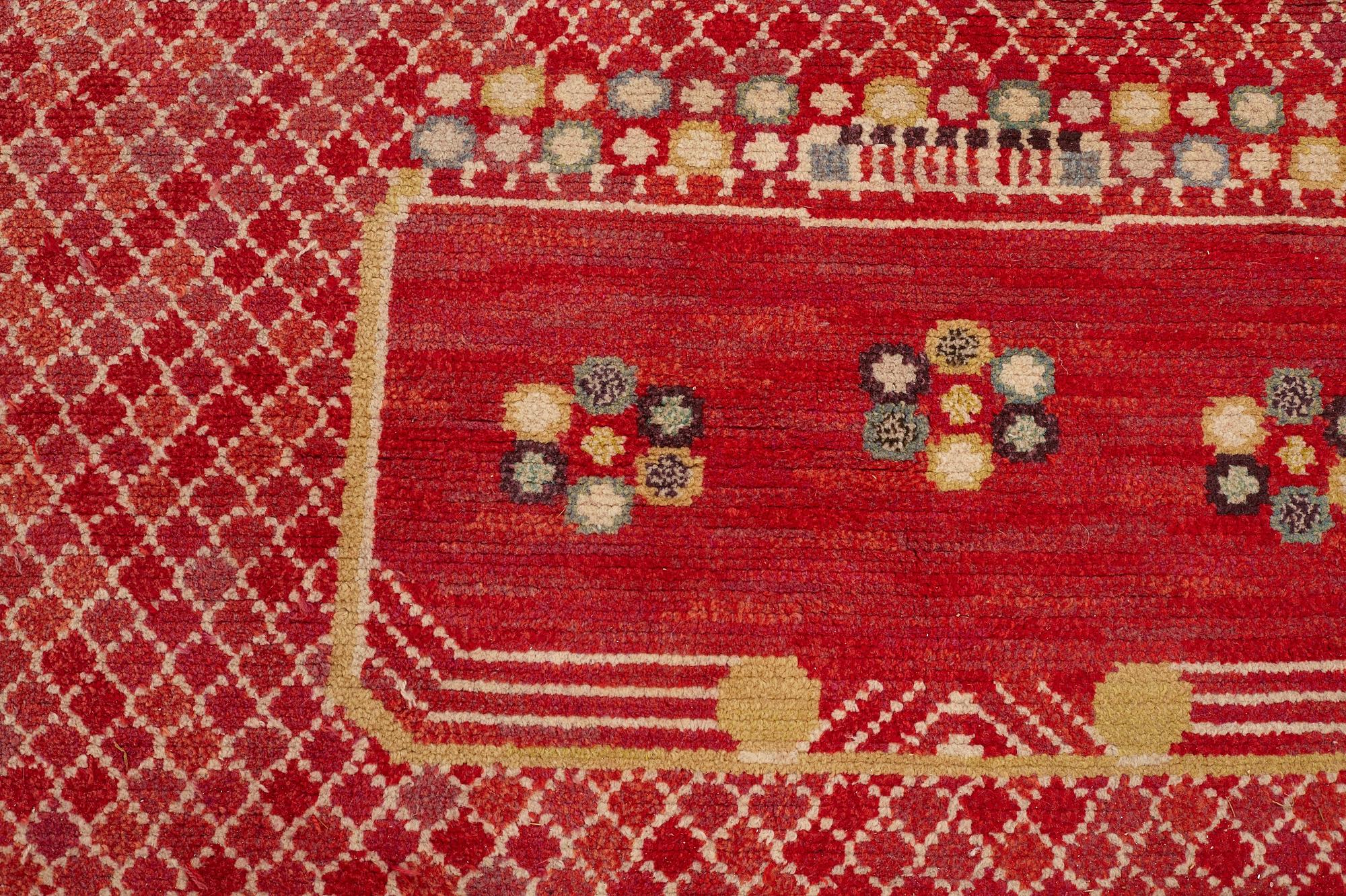 Barbro Nilsson, MATTO, "Krabban", knotted pile, ca 334 x 296 cm, signed AB MMF BN.