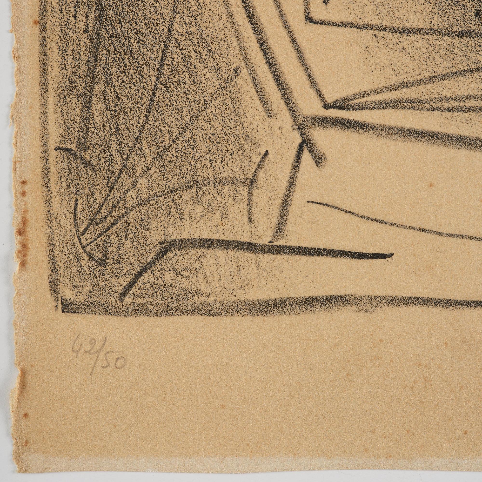 Pablo Picasso, "Paloma et sa Poupée sur Fond noir".