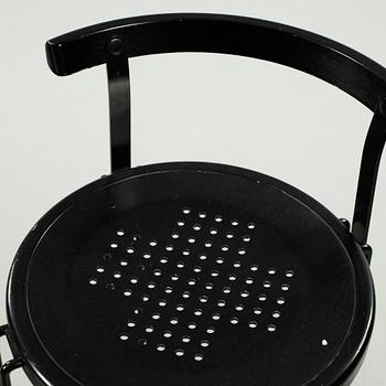 Four "B4-82" bar stools from the Oblado series, designed by Börje Lindau for Blå Station, late 20th century.