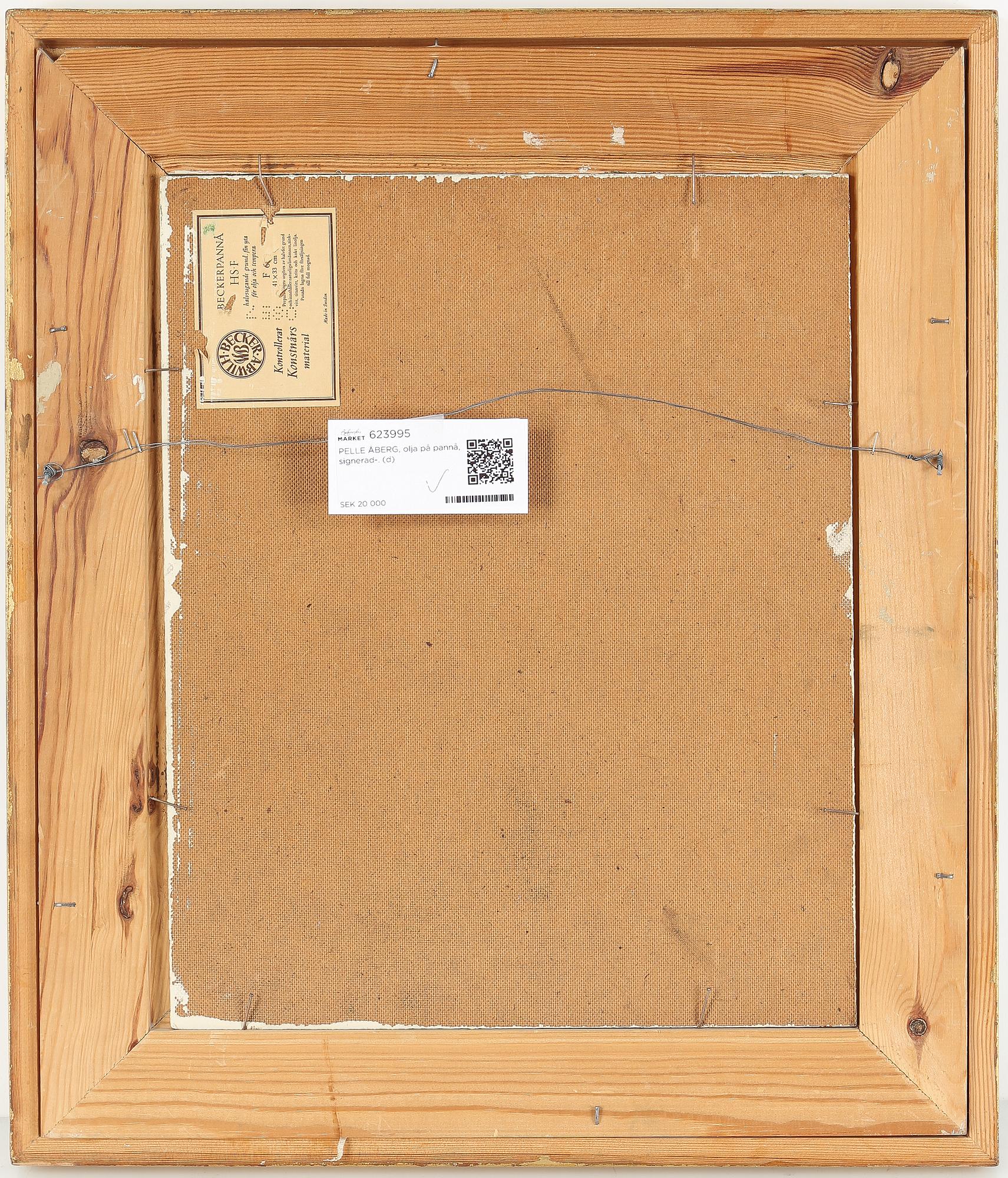 PELLE ÅBERG, olja på pannå, signerad.