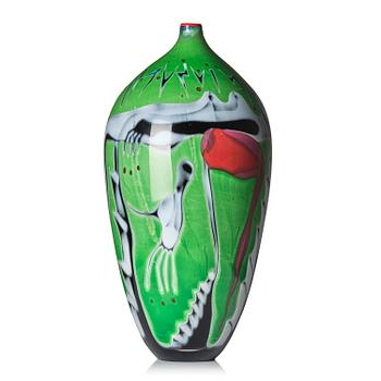 97. Peter Hermansson, unik vas, glas, graal, glasblåsare Björn Friborg, Målerås, 2023.